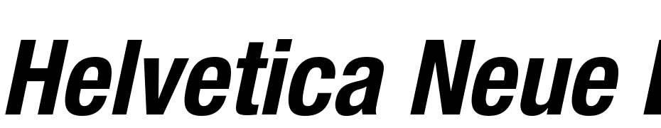 Helvetica Neue LT Std 77 Bold Condensed Oblique Font Download Free